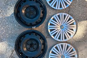 Cerchi in ferro 15” + borchie originali VW
