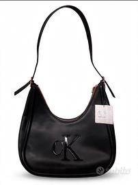 Borsa Calvin Klein Jeans CK Hobo Zip nera