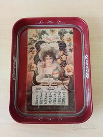 Vassoio Coca Cola Calendario 1901 in metallo vinta