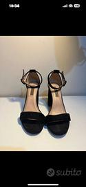 Sandali tacco neri donna - tacco largo - taglia 36