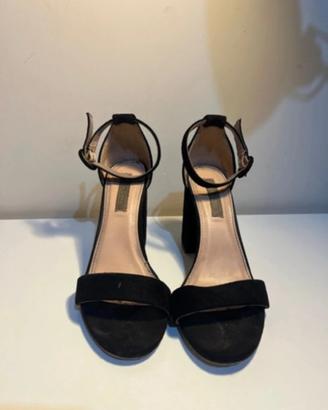 Sandali tacco neri donna - tacco largo - taglia 36