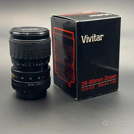 Canon FD - Obiettivo Vivitar 28 80 - 3.5 5.6 Macr