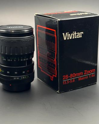 Canon FD - Obiettivo Vivitar 28 80 - 3.5 5.6 Macr