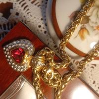 Collana in metallo con cuore Swarovski 
