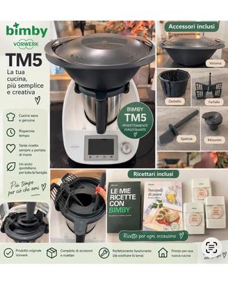Bimby Worwerk TM5 Completo di accessori e ricettar