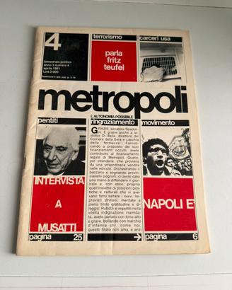 Rivista "Metropoli" N. 4 (Aprile 1981)