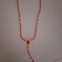 Rosario in perle arancioni