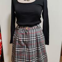 Gonna pantaloni scozzese grigio Laura Biagiotti