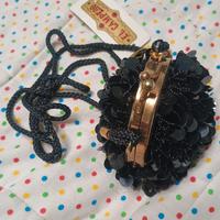 EL CAMPER VINTAGE SPARKLING BLACK BEADED BAG