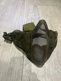 Maschera sofair verde militare a rete