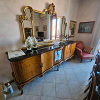 Credenza in radica con specchiera, anni ’50 L270