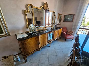 Credenza in radica con specchiera, anni ’50 L270