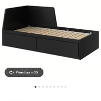 DIVANO LETTO IKEA FLEKKE CON CASSETTONI