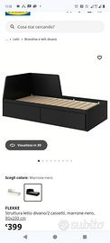 DIVANO LETTO IKEA FLEKKE CON CASSETTONI