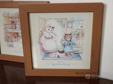 Stampa Gatti Beatrix Potter incorniciata Vintage