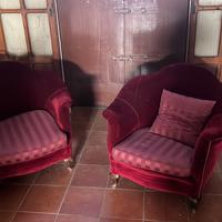 Poltrona rossa vintage coppia