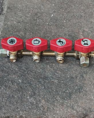 Collettore a rubinetti per gas servizi camper 