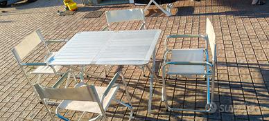 Set Da Campeggio Tavolino + 4 Sedie