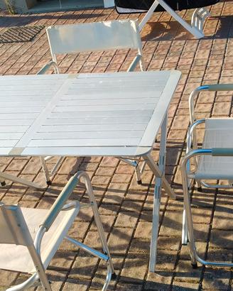 Set Da Campeggio Tavolino + 4 Sedie