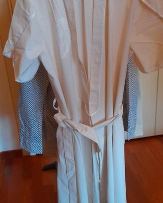 Vestaglia corredo sposa in cotone bianco avorio