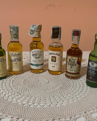 Lotto 8 Whisky Mignon da Collezione - Vintage