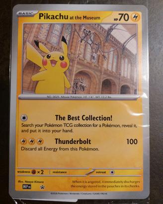 Carta promo Pokemon Pikachu at the museum
