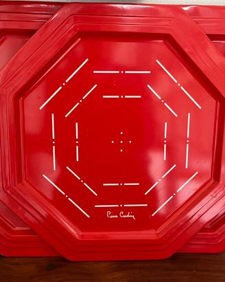 Tris di vassoi/sottopiatti ottagonali  vintage