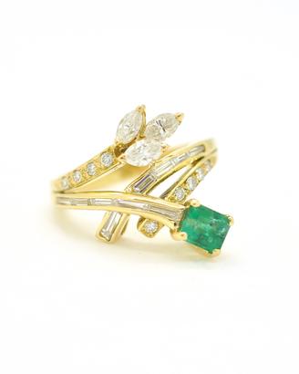 Anello fantasia in oro giallo con diamanti