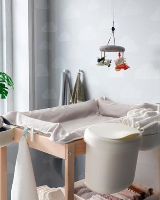 Fasciatoio neonato il legno + ACCESSORI