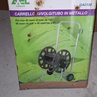 carrello avvolgitubo in metallo 