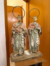 Santi Medici(Cosma e Damiano) 1970 in cartapesta