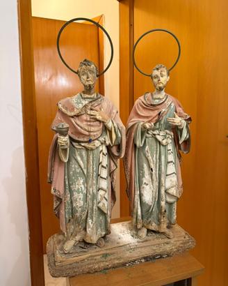 Santi Medici(Cosma e Damiano) 1970 in cartapesta