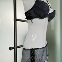 Completo intimo grigio in tulle tg 2 Intimissimi