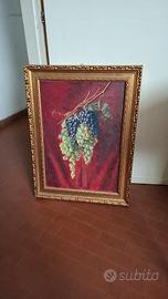 Dipinto su tela antico Grappolo d'uva 