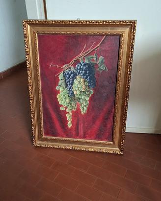 Dipinto su tela antico Grappolo d'uva 