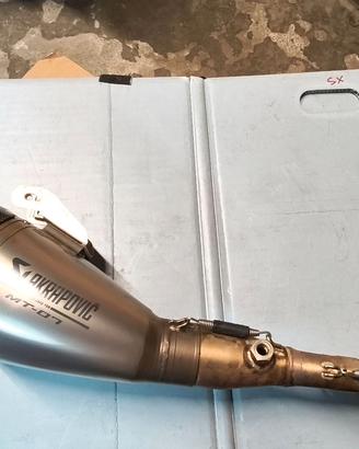 Scarico AKRAPOVIC  completo per MT-O7  Titanium