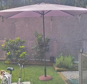 Ombrellone da giardino con basamento