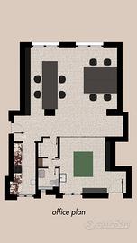 Postazione coworking studio creativo