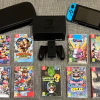Nintendo Switch + 9 Giochi + Case