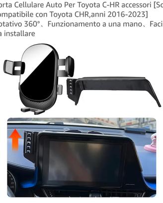 PORTACELLULARE TOYOTA CHR 2016-2023