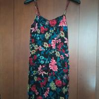 vestito floreale nero 