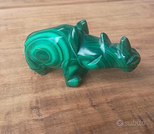 Rinoceronte in malachite 