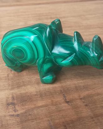 Rinoceronte in malachite 