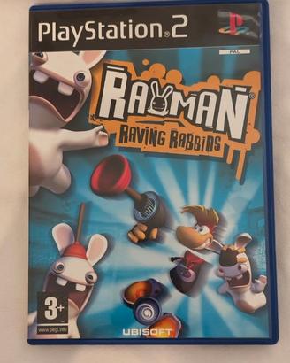 rayman raving rabbits gioco ps2 con cartolina
