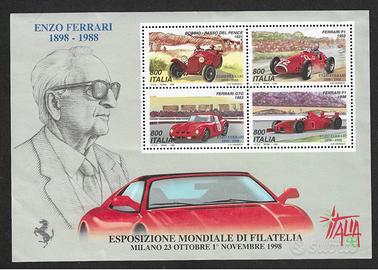 Italia - foglietto nuovo: Enzo Ferrari - 1998