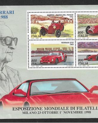 Italia - foglietto nuovo: Enzo Ferrari - 1998