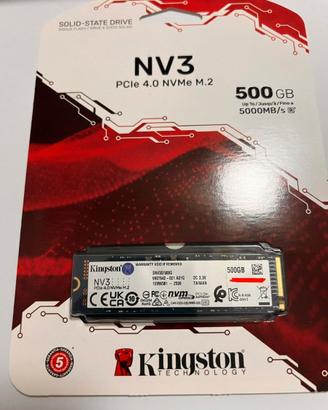 SSD M.2 NVMe KINGSTONE 500GB NUOVO