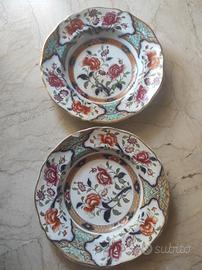 2 piatti fondi Eugénie vintage decoro floreale