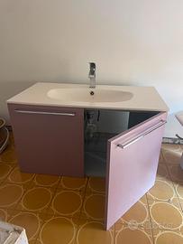 Mobile bagno con lavabo e cassettiera a sospension