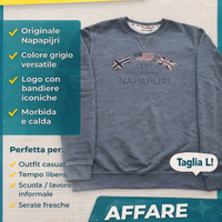 Felpa Napapijri Uomo Grigia – Taglia L